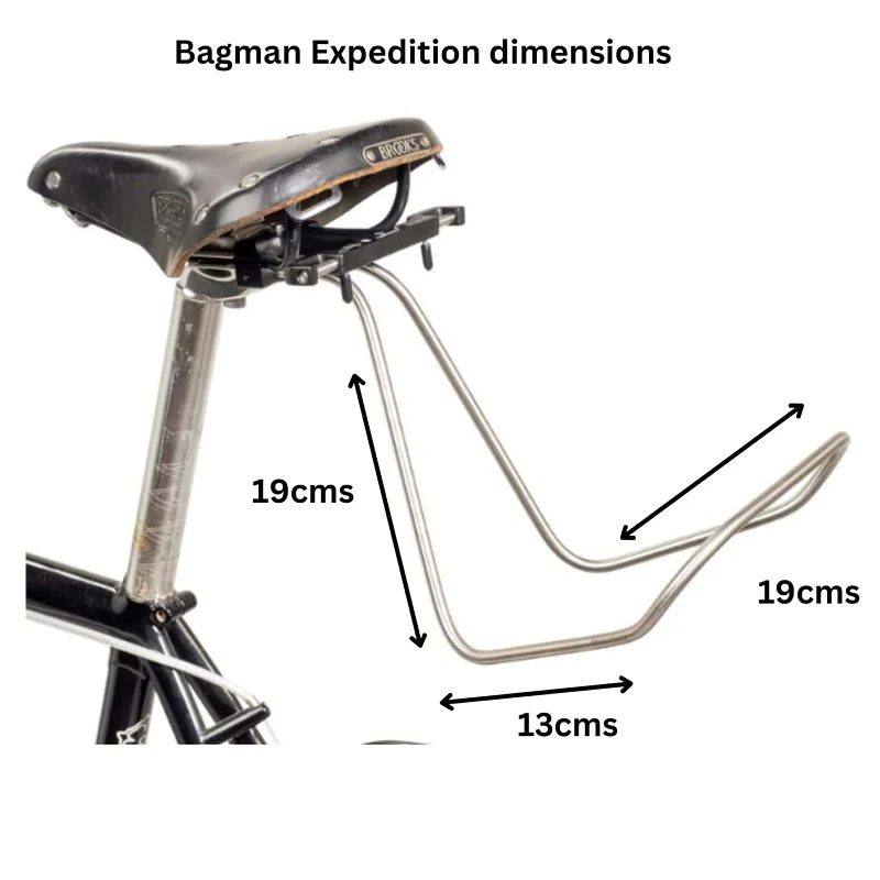 Carradice Bagman QR Expedition Saddlebag Rack soporte para bolsas de sillín grandes Carradice Bagman QR Expedition Saddlebag Rack soporte para bolsas de sillín grandes