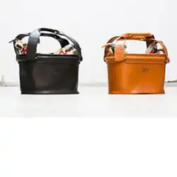 Retrovelo cesta de cuero exclusivo para bicicletas clasicas de paseo