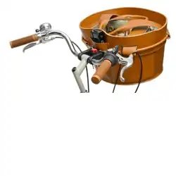 Retrovelo cesta de cuero exclusivo para bicicletas clasicas de paseo