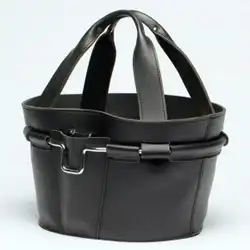 Retrovelo cesta de cuero exclusivo para bicicletas clasicas de paseo