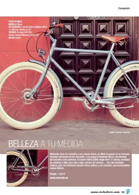 las bicicletas Retrovelo en la revista Ciclosfera