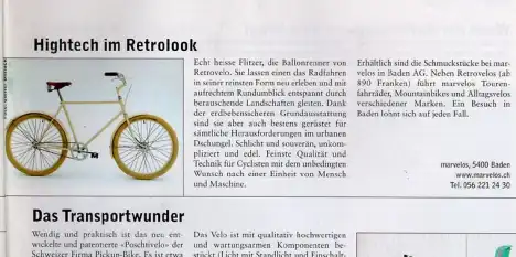 Retrovelo en la revista Velojournal