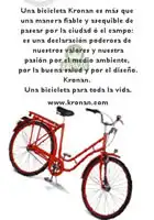 Publicidad Kronan bicicleta clásica Publicidad Kronan bicicleta clásica